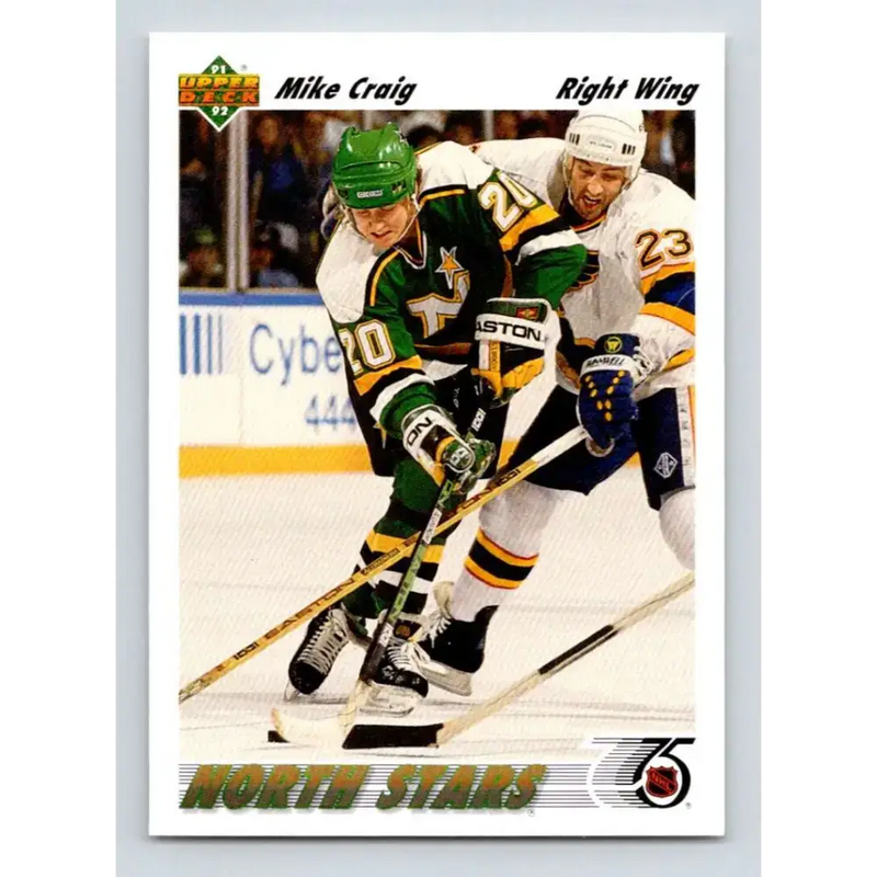 1991-92 Upper Deck #125 Mike Craig NM-MT Minnesota North Stars Hockey Card - Hockey Card Single