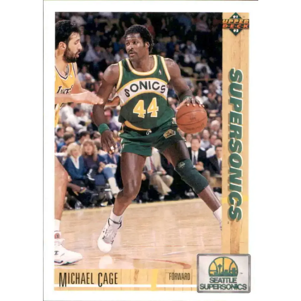 1991-92 Upper Deck #127 Michael Cage NM-MT Seattle SuperSonics Basketball Card - Basketball Card Single