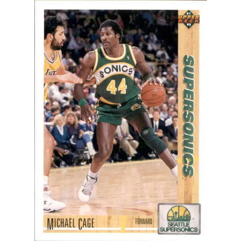 1991-92 Upper Deck #127 Michael Cage NM-MT Seattle SuperSonics Basketball Card - Basketball Card Single