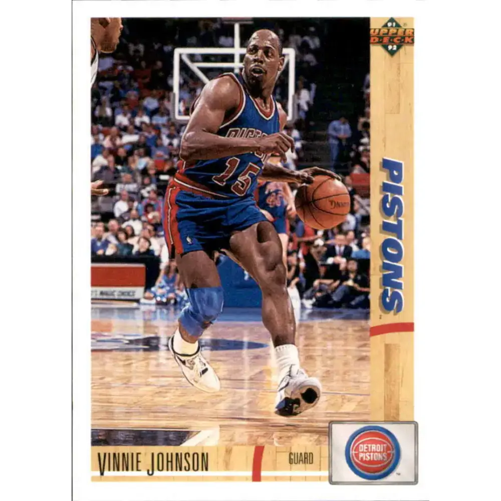 1991-92 Upper Deck #132 Vinnie Johnson NM-MT Detroit Pistons Basketball Card - Basketball Card Single