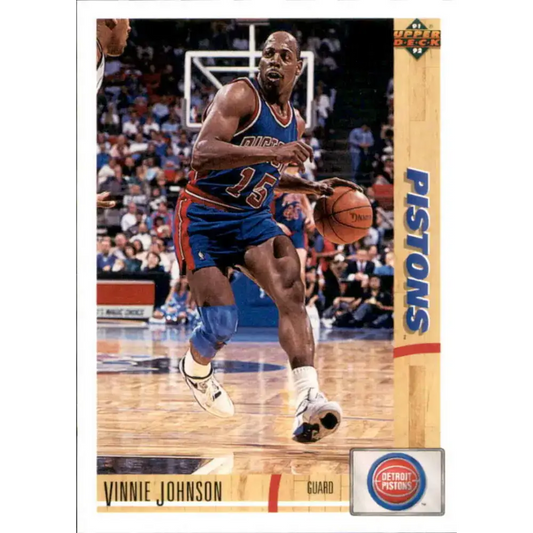 1991-92 Upper Deck #132 Vinnie Johnson NM-MT Detroit Pistons Basketball Card - Basketball Card Single