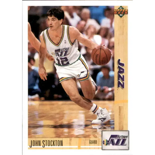 1991-92 Upper Deck #136 John Stockton NM-MT Utah Jazz Basketball Card - Basketball Card Single