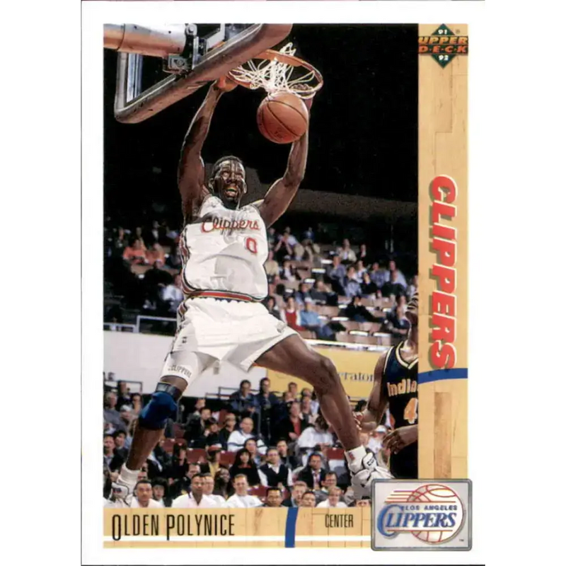 1991-92 Upper Deck #140 Olden Polynice NM-MT Los Angeles Clippers Basketball Card - Basketball Card Single