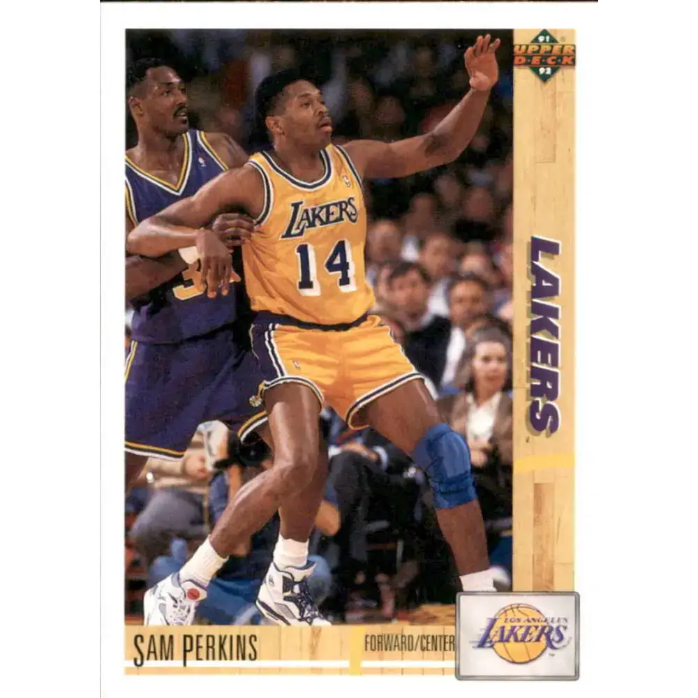 1991-92 Upper Deck #144 Sam Perkins NM-MT Los Angeles Lakers Basketball Card - Basketball Card Single