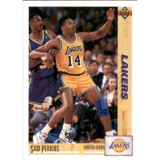 1991-92 Upper Deck #144 Sam Perkins NM-MT Los Angeles Lakers Basketball Card - Basketball Card Single
