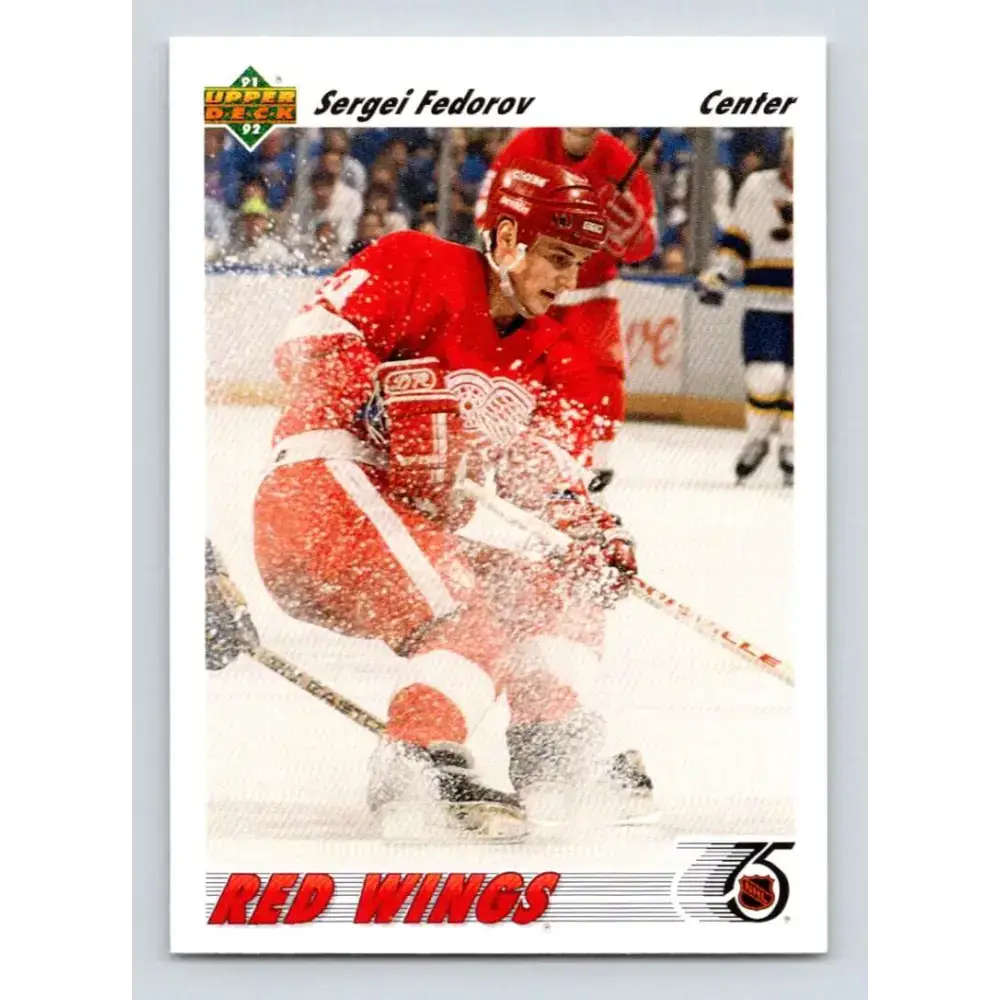 1991-92 Upper Deck #144 Sergei Fedorov NM-MT Detroit Red Wings Hockey Card - Hockey Card Single