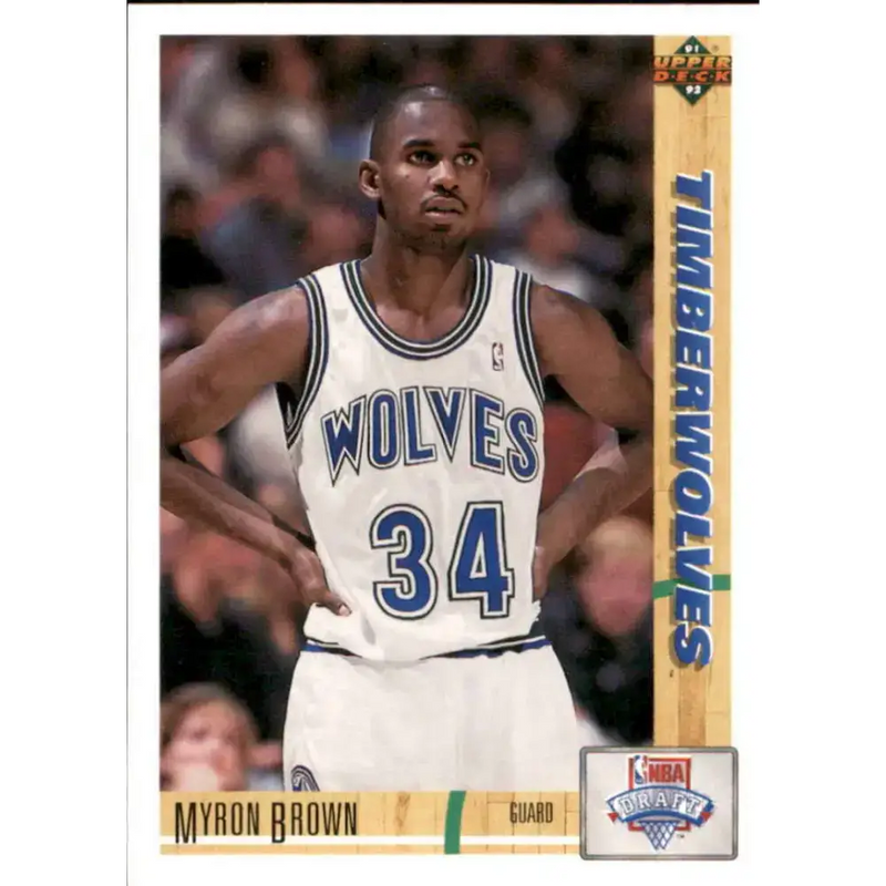 1991-92 Upper Deck #15 Myron Brown NM-MT Minnesota Timberwolves Basketball Card - Basketball Card Single