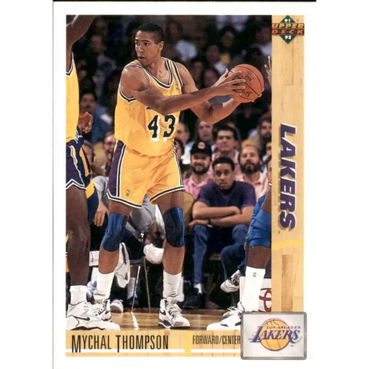 1991-92 Upper Deck #150 Mychal Thompson NM-MT Los Angeles Lakers Basketball Card - Basketball Card Single