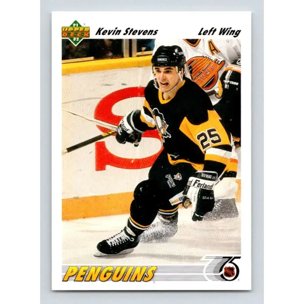 1991-92 Upper Deck #154 Kevin Stevens NM-MT Pittsburgh Penguins Hockey Card - Hockey Card Single