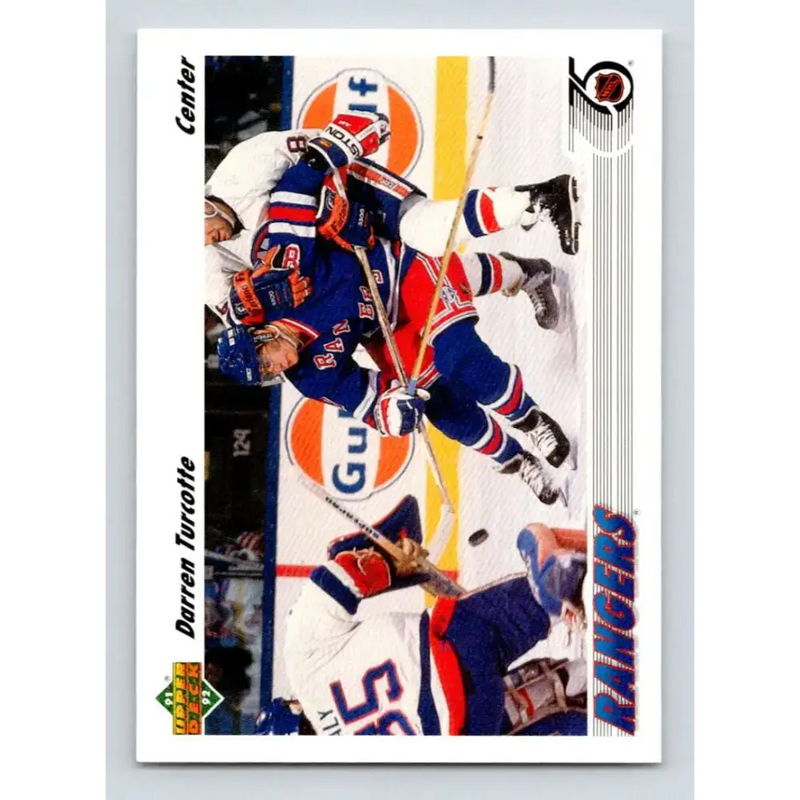 1991-92 Upper Deck #155 Darren Turcotte NM-MT New York Rangers Hockey Card - Hockey Card Single