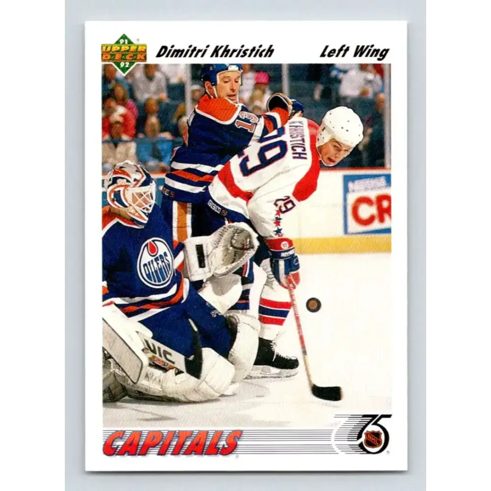 1991-92 Upper Deck #157 Dimitri Khristich NM-MT Washington Capitals Hockey Card - Hockey Card Single