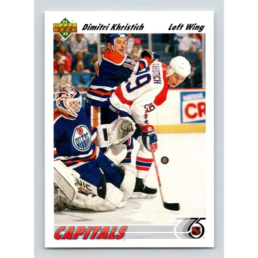 1991-92 Upper Deck #157 Dimitri Khristich NM-MT Washington Capitals Hockey Card - Hockey Card Single