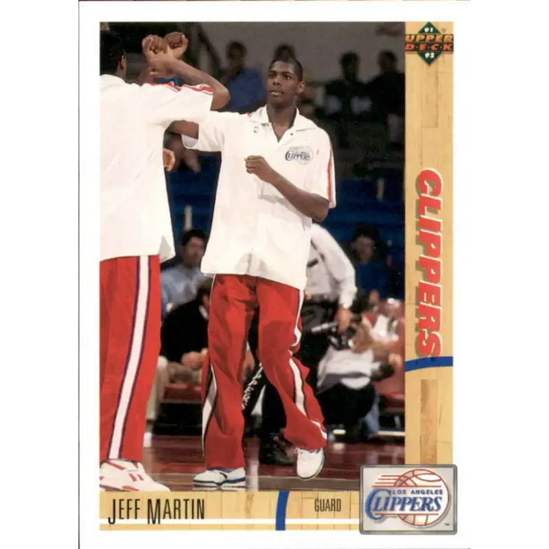 1991-92 Upper Deck #162 Jeff Martin NM-MT Los Angeles Clippers Basketball Card - Basketball Card Single
