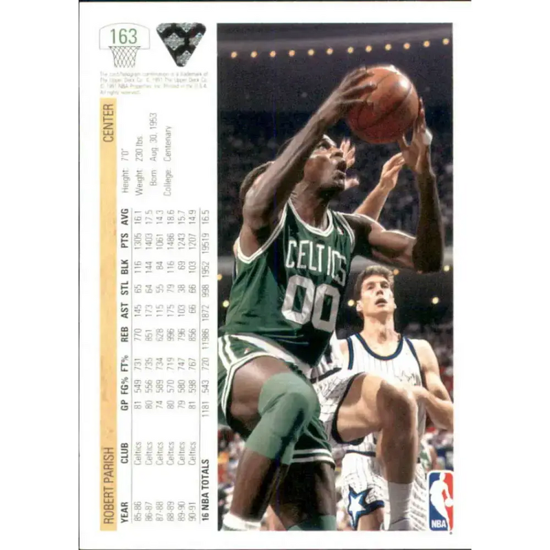 1991-92 Upper Deck #163 Robert Parish NM-MT Boston Celtics Basketball Card - Basketball Card Single