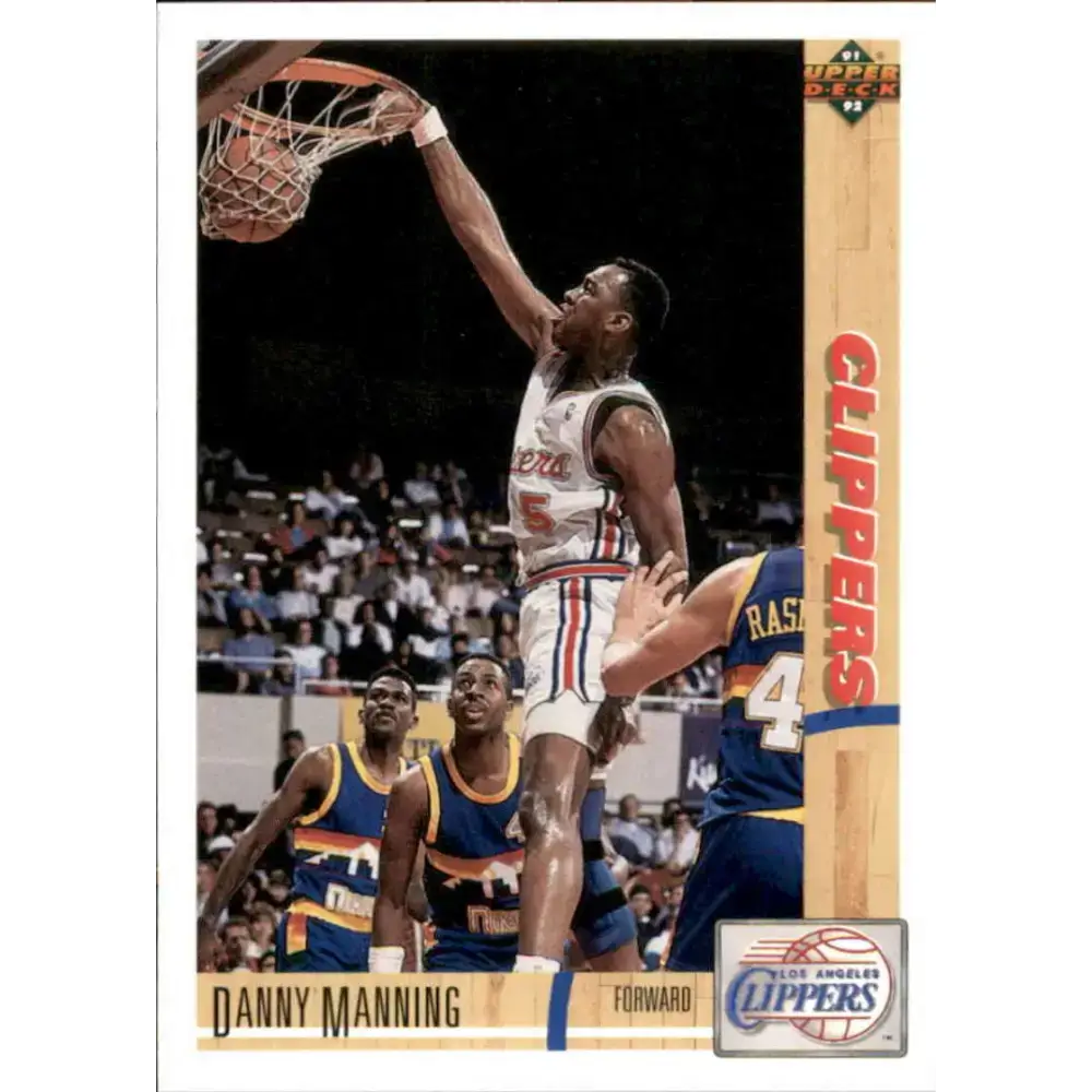 1991-92 Upper Deck #164 Danny Manning NM-MT Los Angeles Clippers Basketball Card - Basketball Card Single