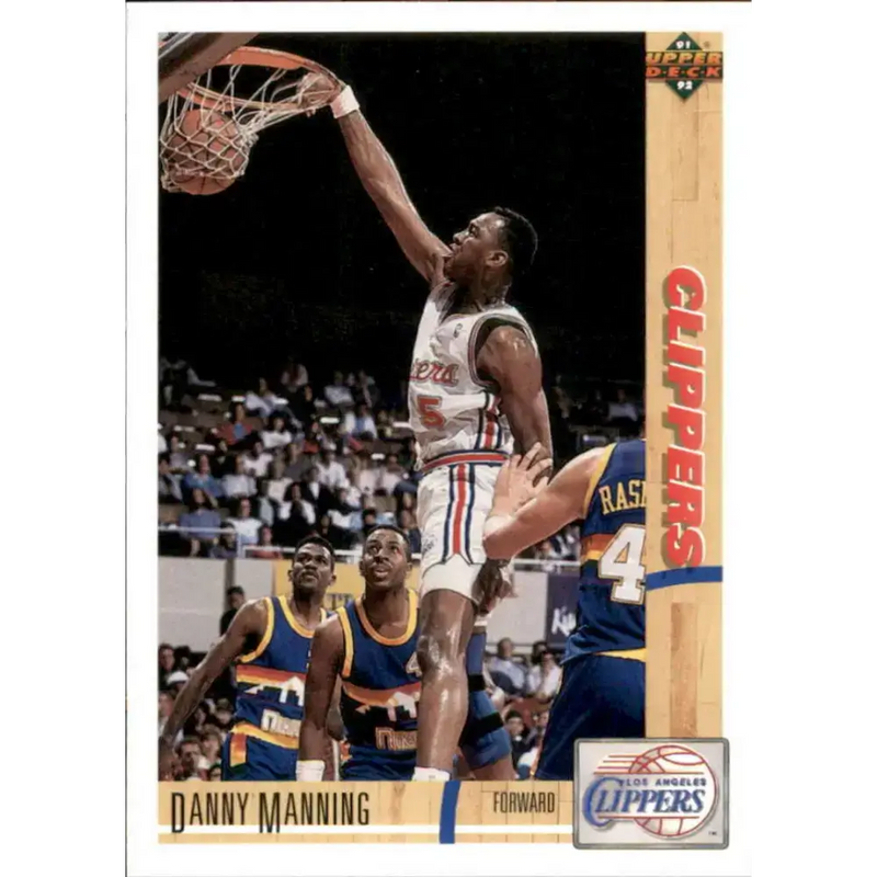 1991-92 Upper Deck #164 Danny Manning NM-MT Los Angeles Clippers Basketball Card - Basketball Card Single