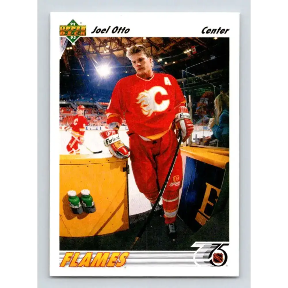 1991-92 Upper Deck #165 Joel Otto NM-MT Calgary Flames Hockey Card - Hockey Card Single