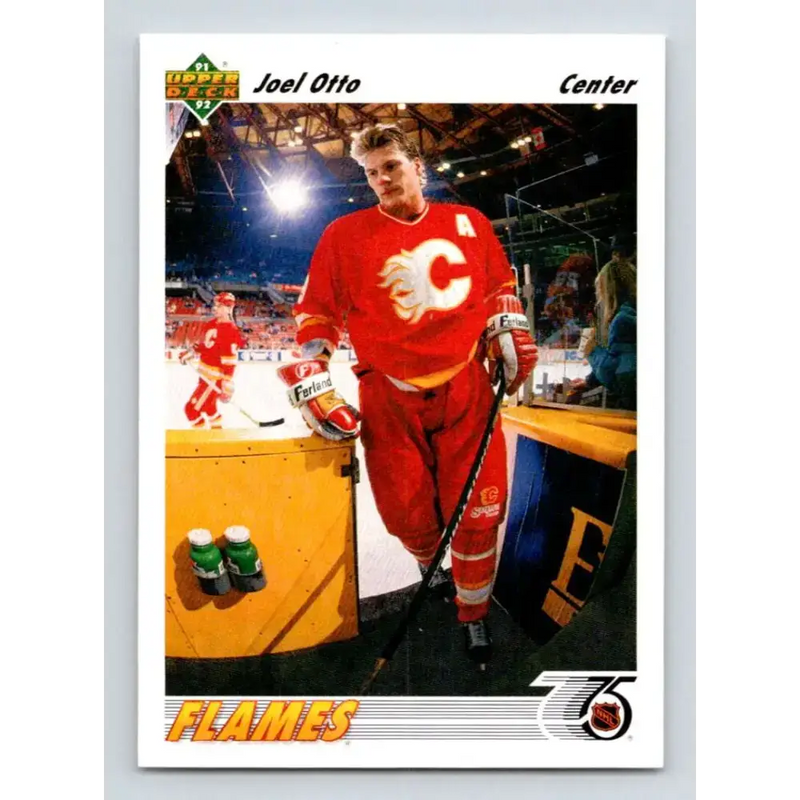 1991-92 Upper Deck #165 Joel Otto NM-MT Calgary Flames Hockey Card - Hockey Card Single