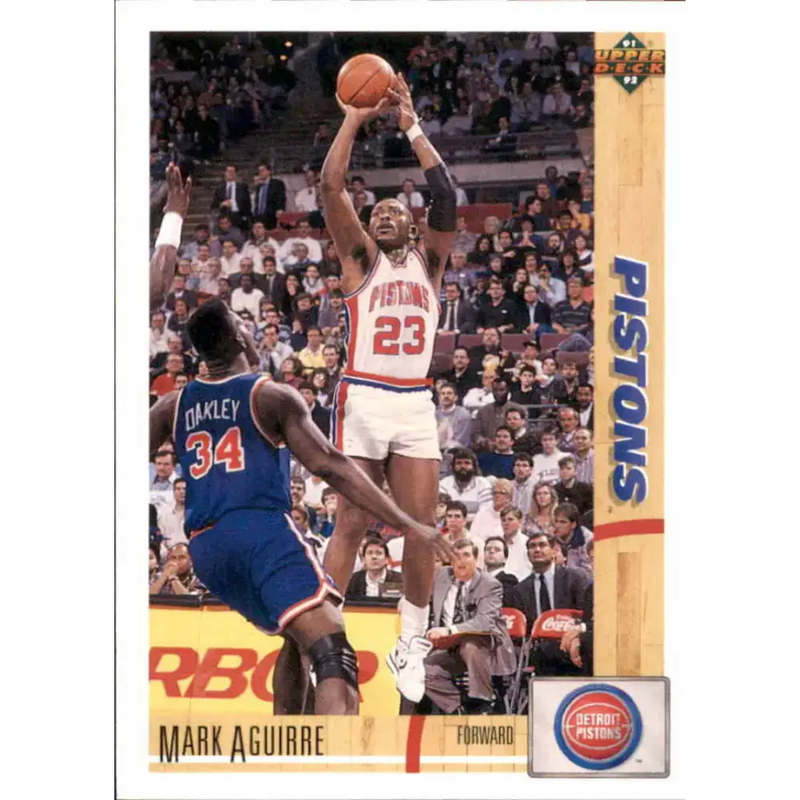 1991-92 Upper Deck #165 Mark Aguirre NM-MT Detroit Pistons Basketball Card - Basketball Card Single