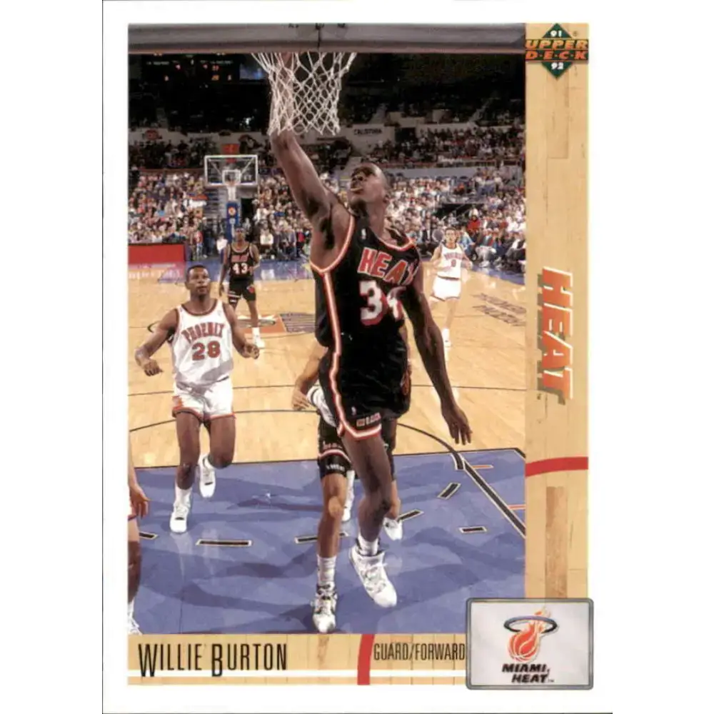 1991-92 Upper Deck #168 Willie Burton NM-MT Miami Heat Basketball Card - Basketball Card Single