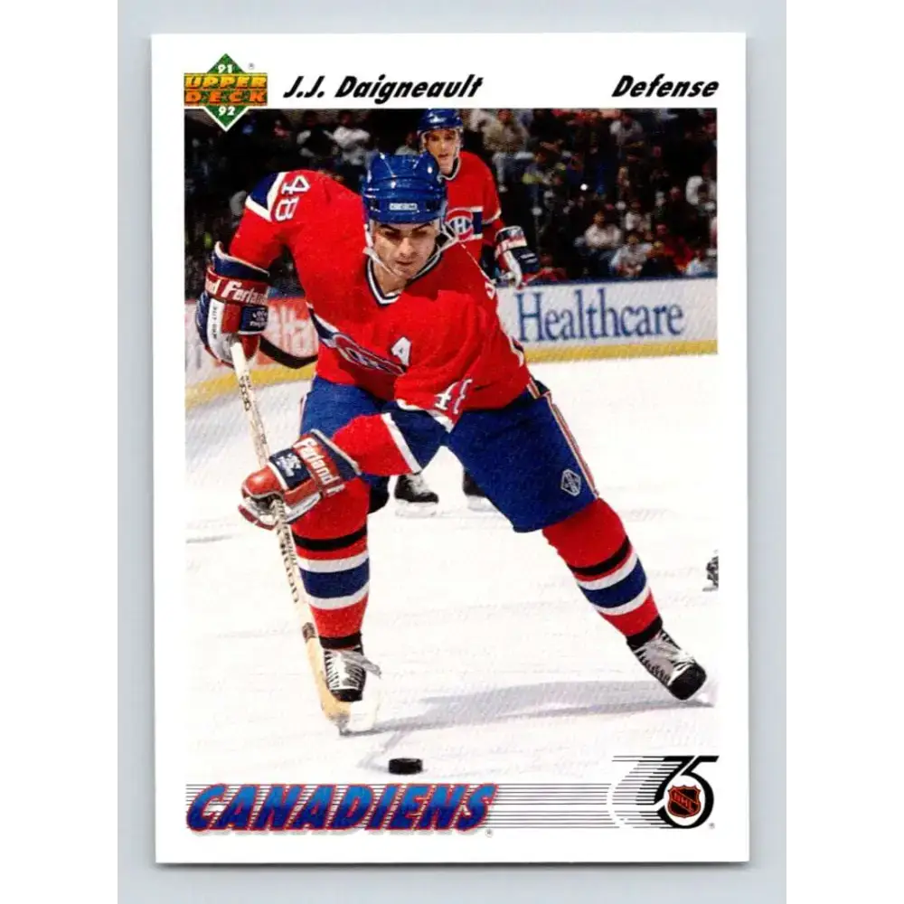 1991-92 Upper Deck #170 J.J. Daigneault NM-MT Montreal Canadiens Hockey Card - Hockey Card Single