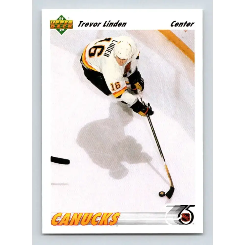 1991-92 Upper Deck #174 Trevor Linden NM-MT Vancouver Canucks Hockey Card - Hockey Card Single
