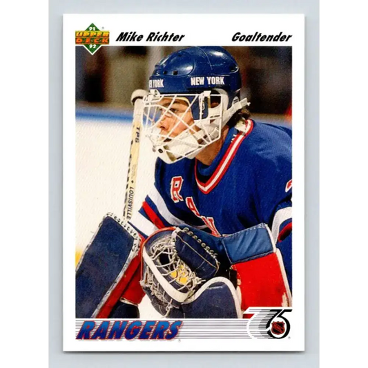 1991-92 Upper Deck #175 Mike Richter NM-MT New York Rangers Hockey Card - Hockey Card Single