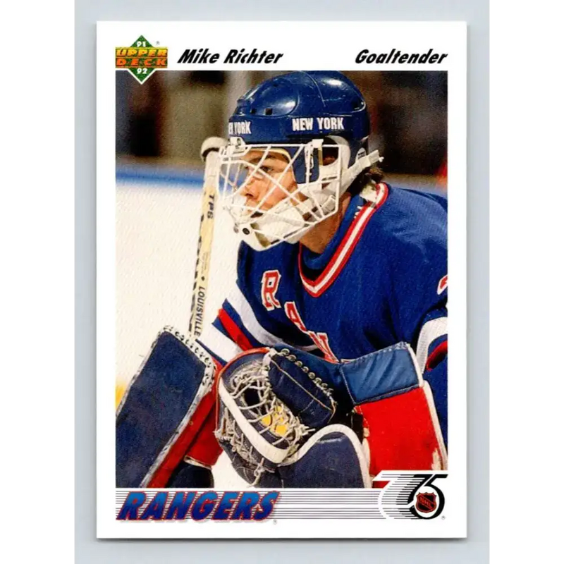 1991-92 Upper Deck #175 Mike Richter NM-MT New York Rangers Hockey Card - Hockey Card Single