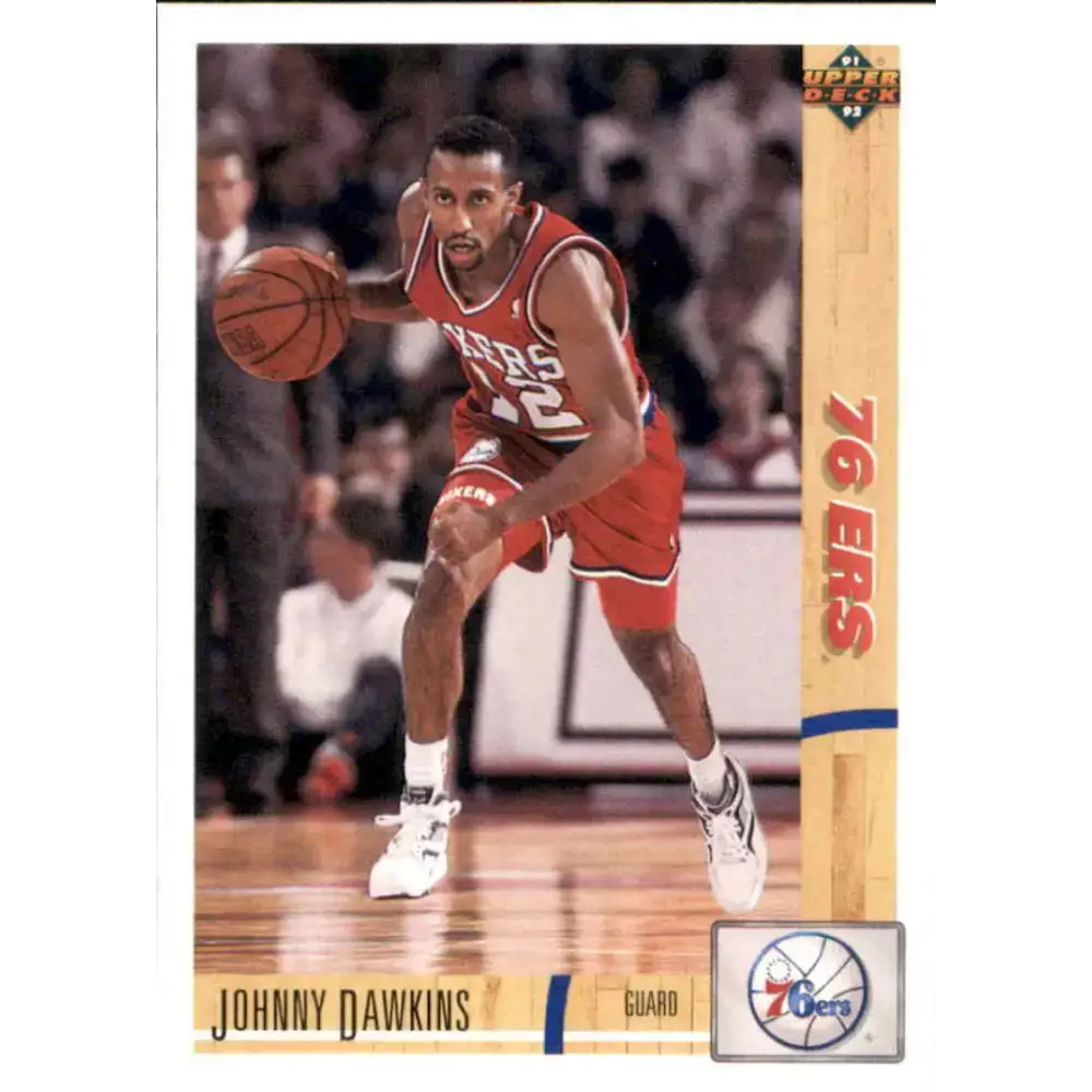 1991-92 Upper Deck #176 Johnny Dawkins NM-MT Philadelphia 76ers Basketball Card - Basketball Card Single