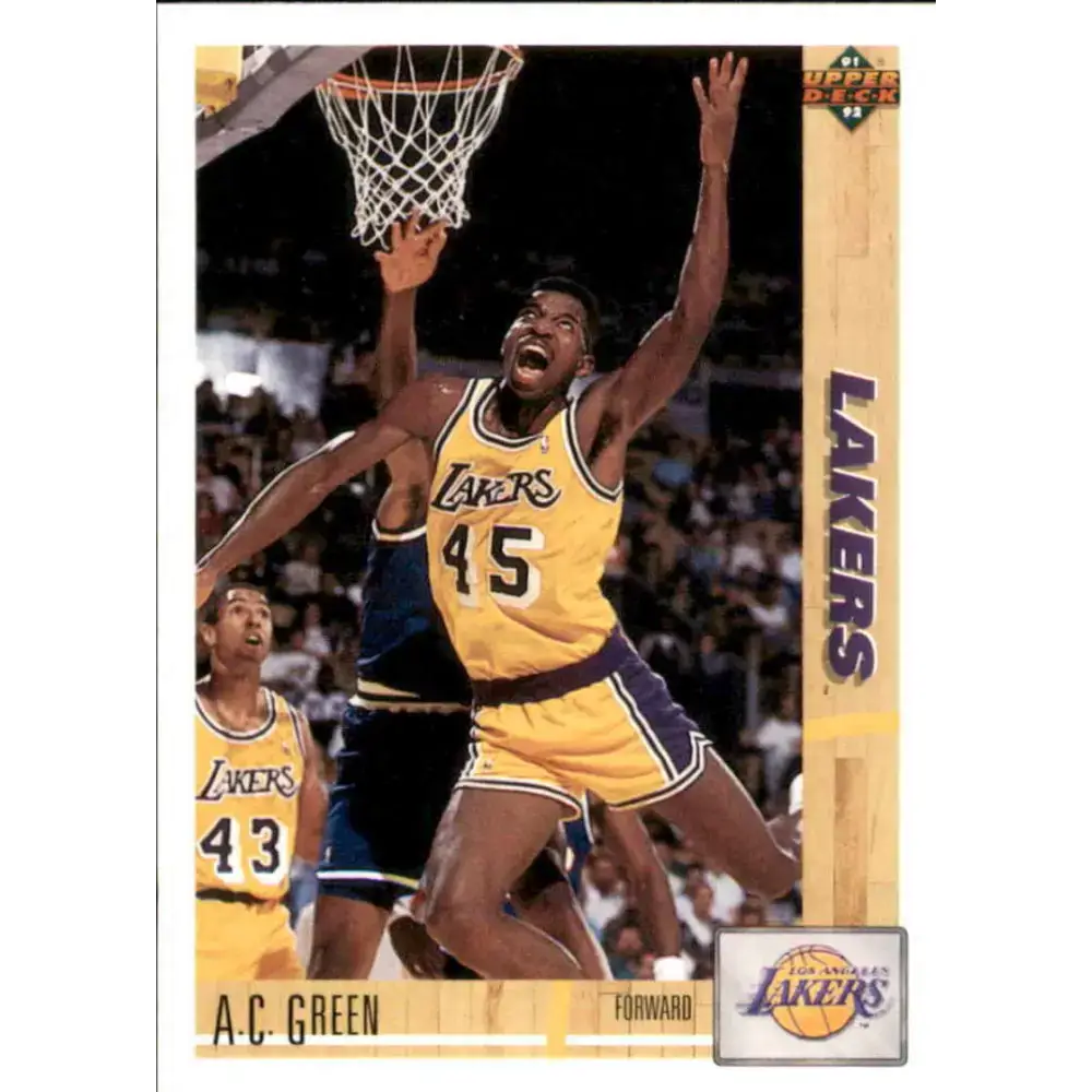 1991-92 Upper Deck #177 A.C. Green NM-MT Los Angeles Lakers Basketball Card - Basketball Card Single