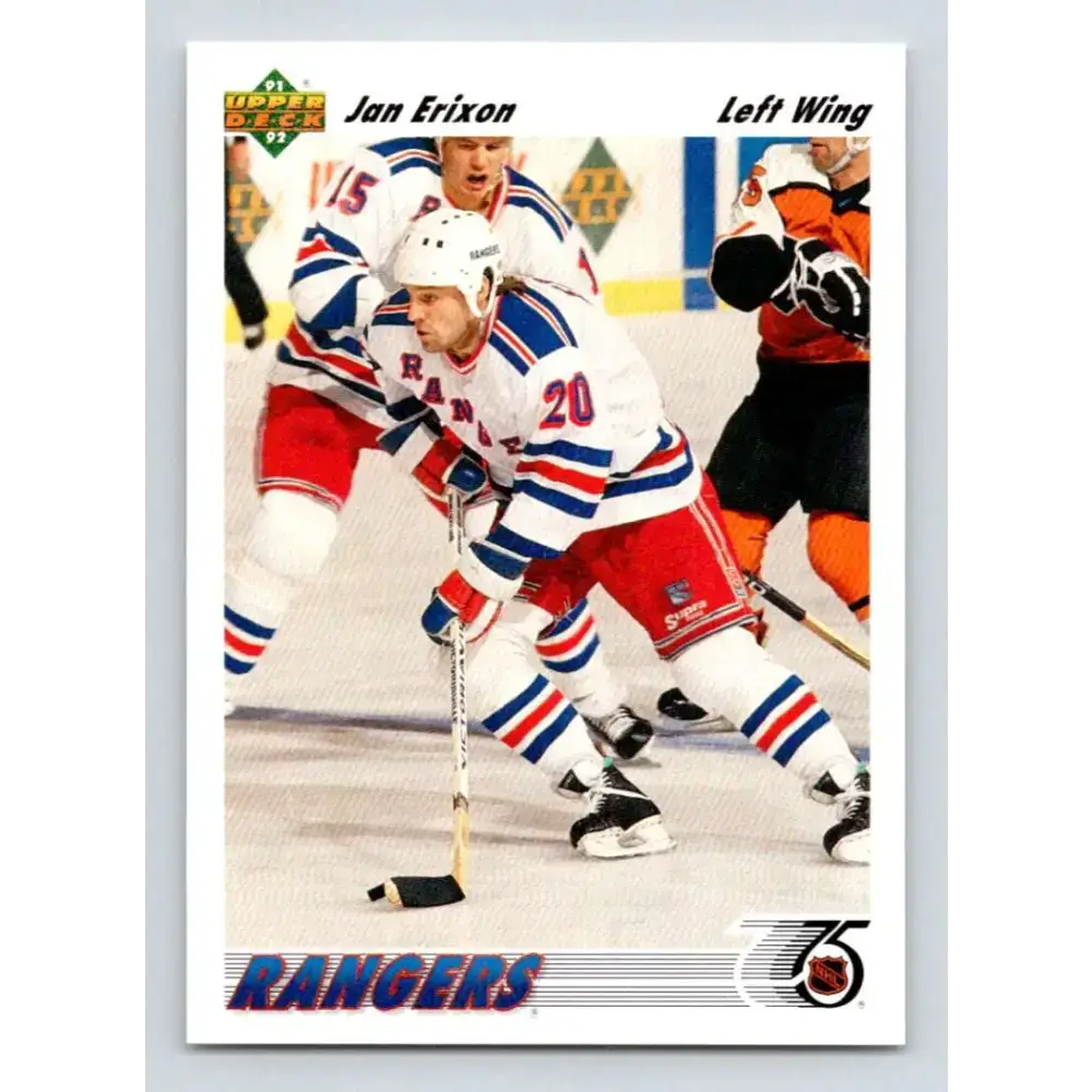 1991-92 Upper Deck #178 Jan Erixon NM-MT New York Rangers Hockey Card - Hockey Card Single