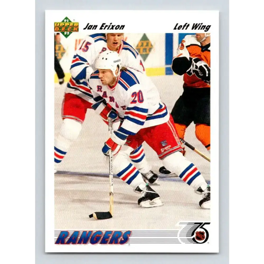 1991-92 Upper Deck #178 Jan Erixon NM-MT New York Rangers Hockey Card - Hockey Card Single