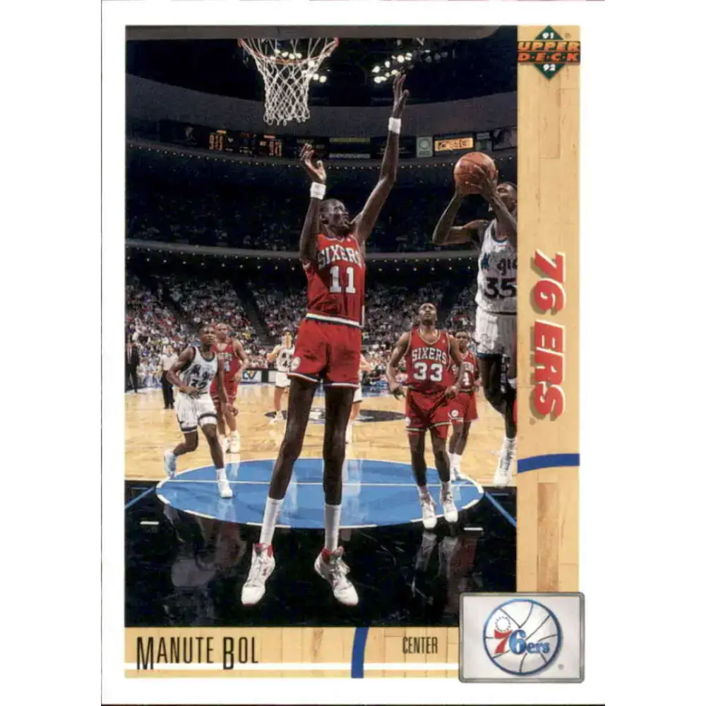 1991-92 Upper Deck #178 Manute Bol NM-MT Philadelphia 76ers Basketball Card - Basketball Card Single