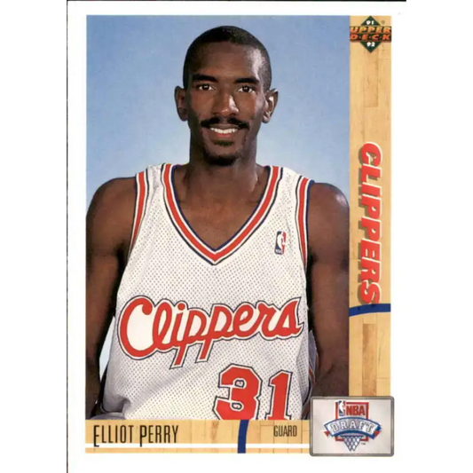 1991-92 Upper Deck #18 Elliot Perry NM-MT RC Rookie Los Angeles Clippers Basketball Card - Basketball Card Single
