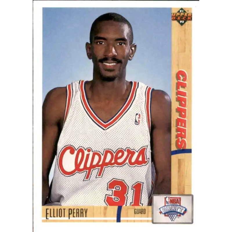 1991-92 Upper Deck #18 Elliot Perry NM-MT RC Rookie Los Angeles Clippers Basketball Card - Basketball Card Single