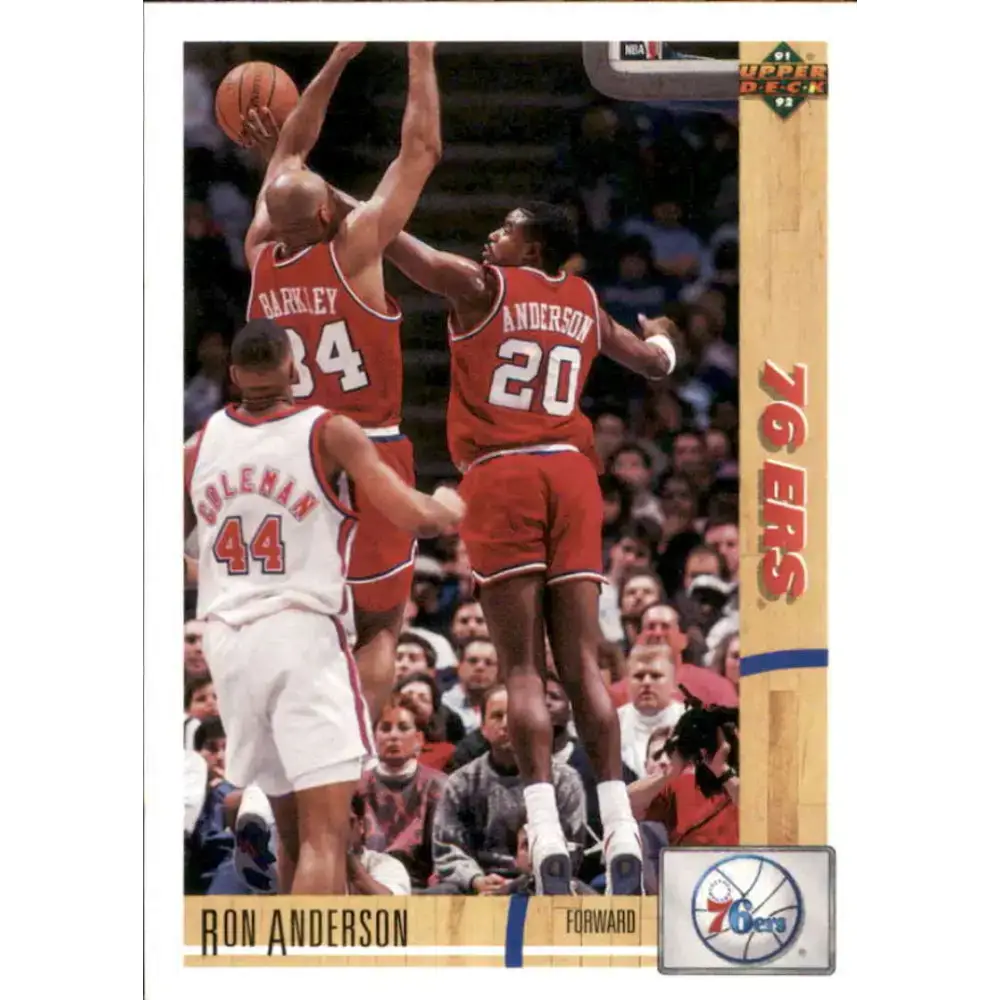 1991-92 Upper Deck #180 Ron Anderson NM-MT Philadelphia 76ers Basketball Card - Basketball Card Single
