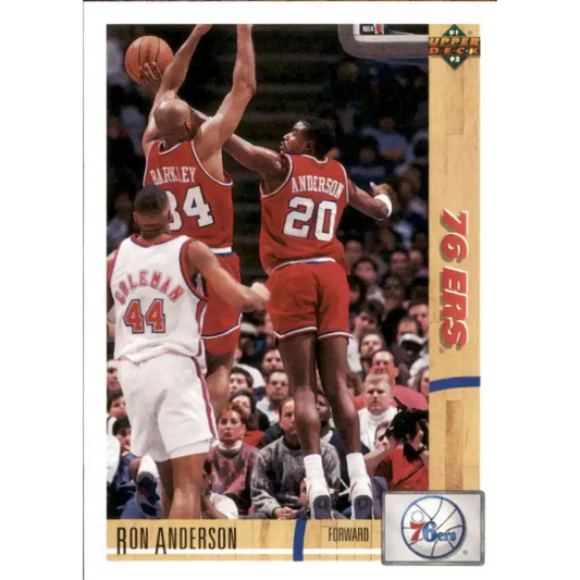 1991-92 Upper Deck #180 Ron Anderson NM-MT Philadelphia 76ers Basketball Card - Basketball Card Single