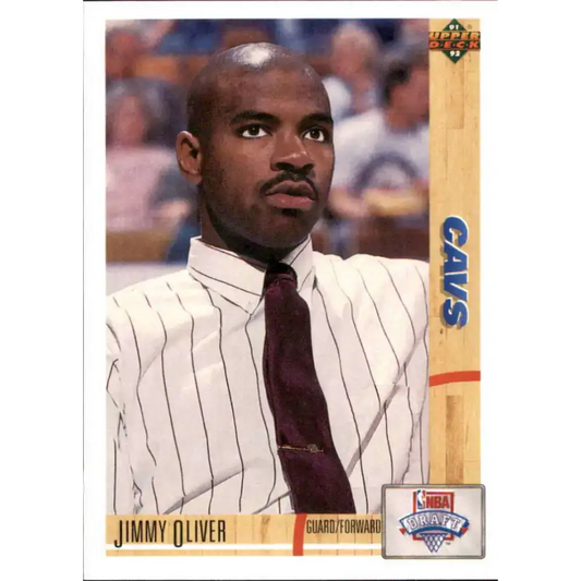 1991-92 Upper Deck #19 Jimmy Oliver NM-MT RC Rookie Cleveland Cavaliers Basketball Card - Basketball Card Single