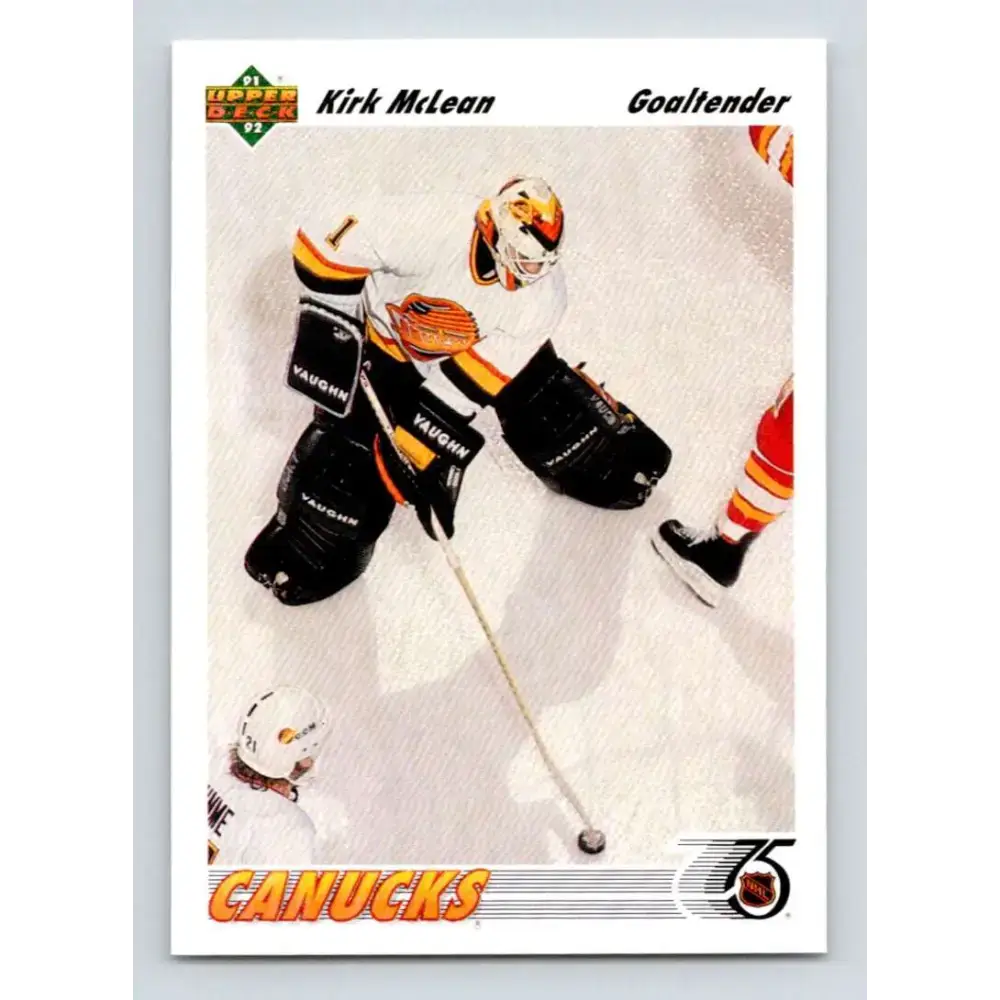 1991-92 Upper Deck #191 Kirk McLean NM-MT Vancouver Canucks Hockey Card - Hockey Card Single
