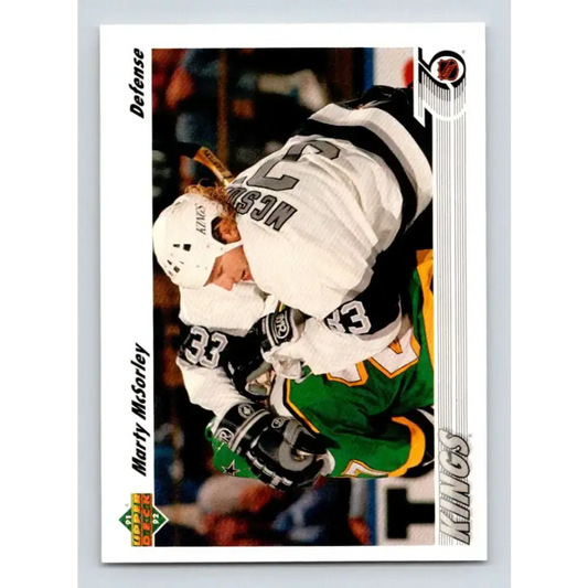 1991-92 Upper Deck #199 Marty McSorley NM-MT Los Angeles Kings Hockey Card - Hockey Card Single