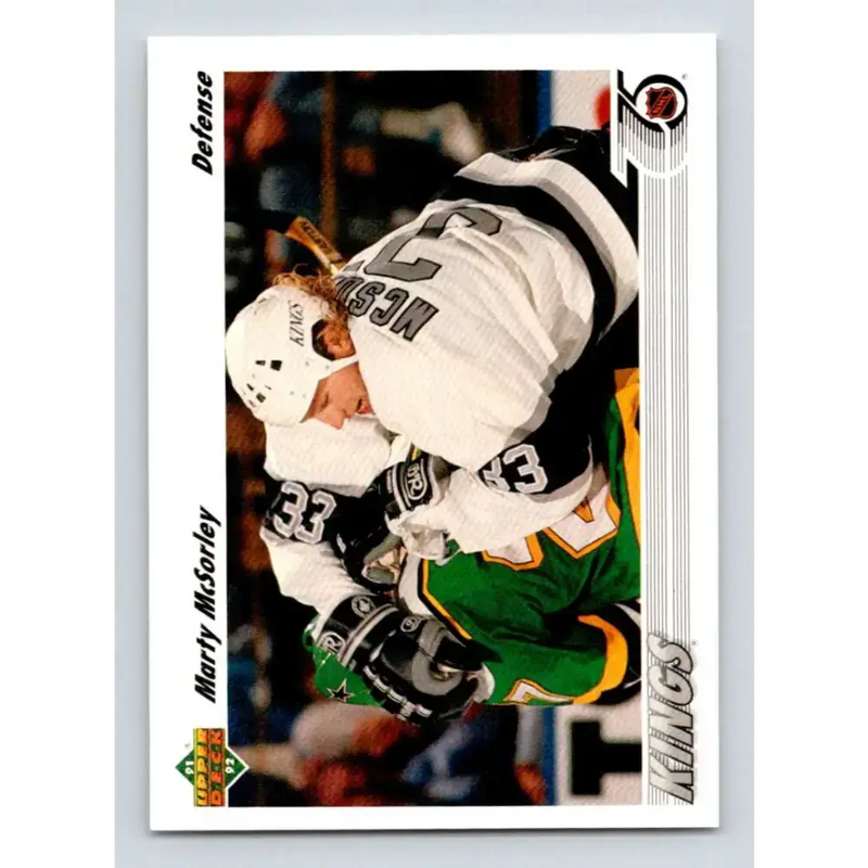 1991-92 Upper Deck #199 Marty McSorley NM-MT Los Angeles Kings Hockey Card - Hockey Card Single