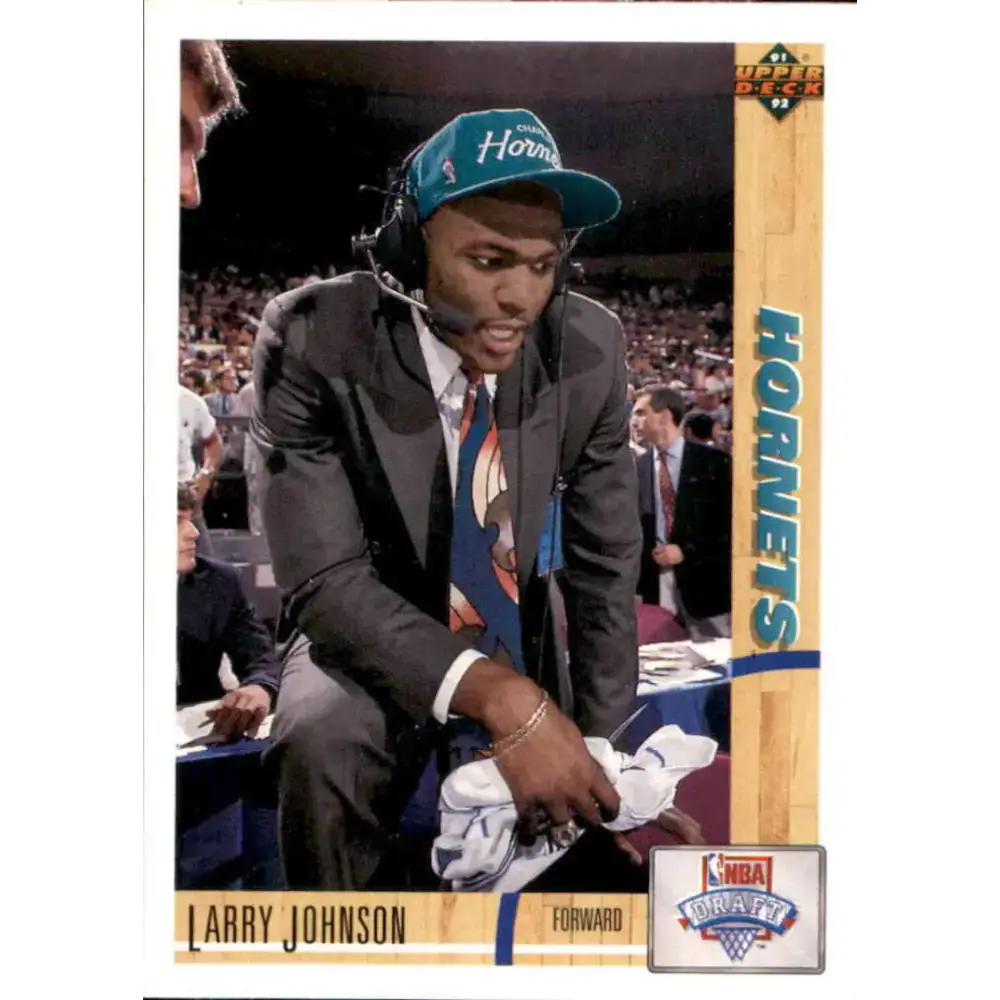 1991-92 Upper Deck #2 Larry Johnson NM-MT RC Rookie Charlotte Hornets Basketball Card - Basketball Card Single