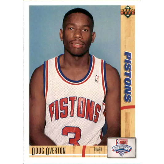 1991-92 Upper Deck #20 Doug Overton NM-MT RC Rookie Detroit Pistons Basketball Card - Basketball Card Single