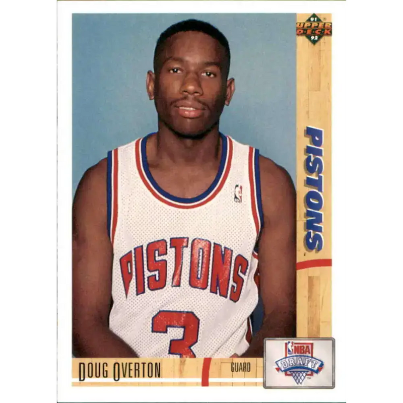 1991-92 Upper Deck #20 Doug Overton NM-MT RC Rookie Detroit Pistons Basketball Card - Basketball Card Single