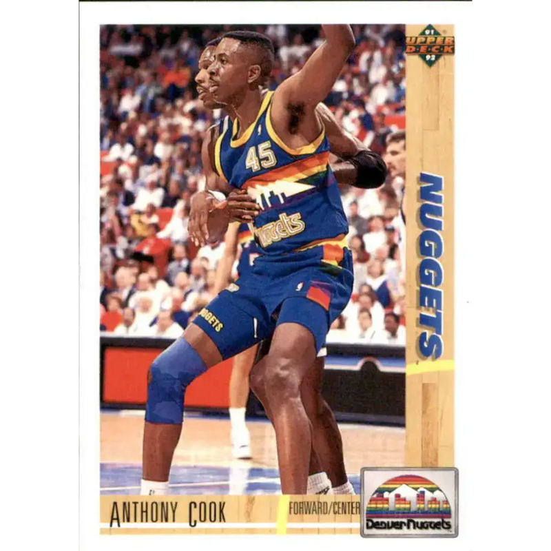 1991-92 Upper Deck #203 Anthony Cook NM-MT Denver Nuggets Basketball Card - Basketball Card Single