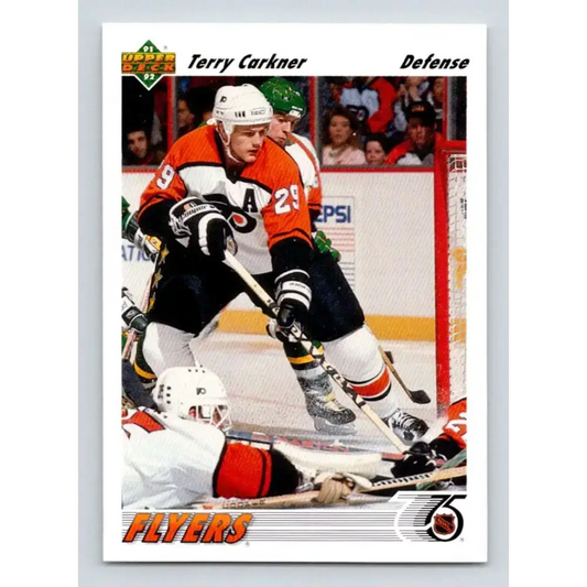 1991-92 Upper Deck #204 Terry Carkner NM-MT Philadelphia Flyers Hockey Card - Hockey Card Single
