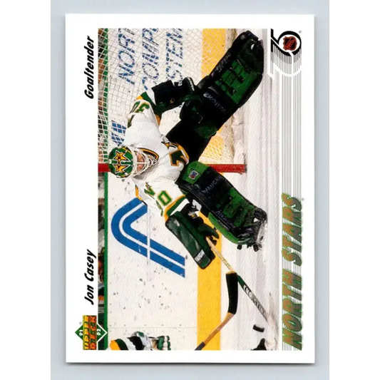 1991-92 Upper Deck #205 Jon Casey NM-MT Minnesota North Stars Hockey Card - Hockey Card Single