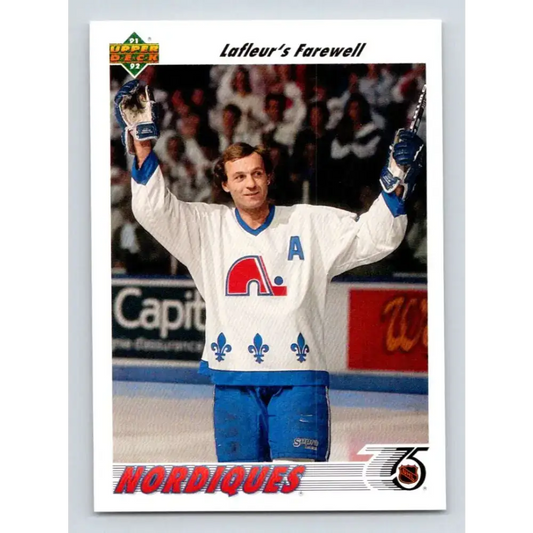 1991-92 Upper Deck #219 Guy Lafleur Farewell NM-MT Hockey Card - Hockey Card Single