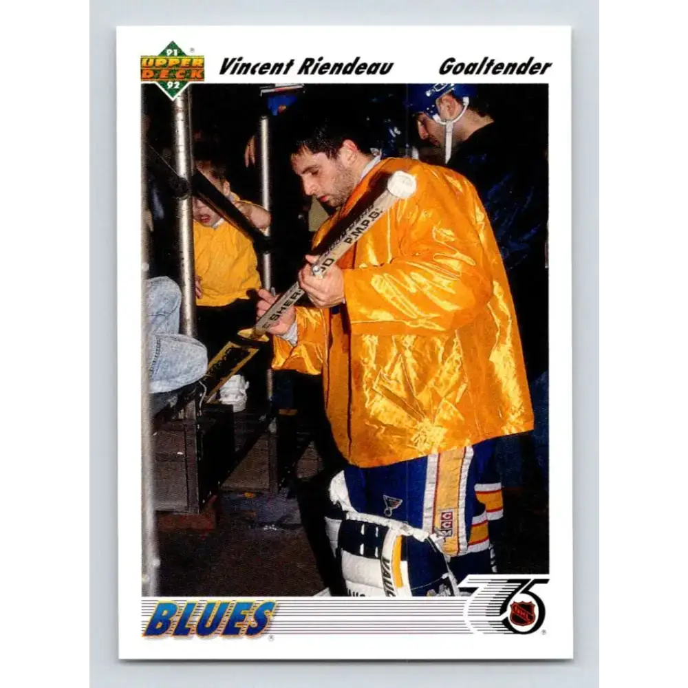 1991-92 Upper Deck #220 Vincent Riendeau NM-MT Hockey Card - Hockey Card Single
