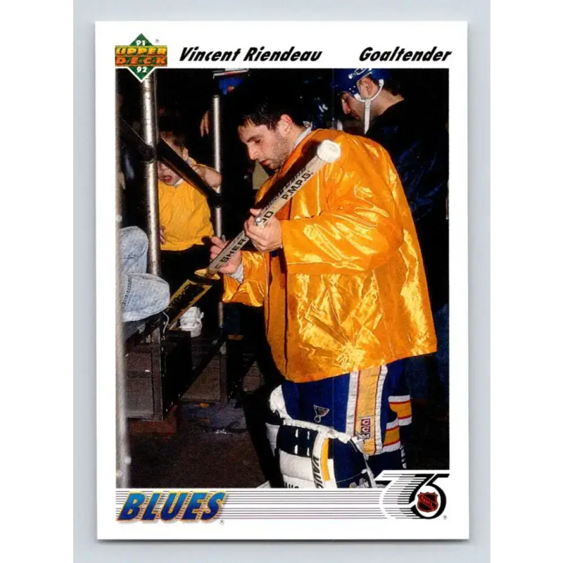 1991-92 Upper Deck #220 Vincent Riendeau NM-MT Hockey Card - Hockey Card Single